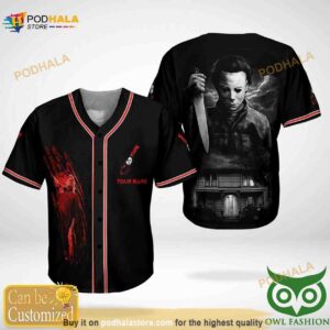 Custom Name Michael Myers Halloween Murder 3D Baseball Jersey Shirt