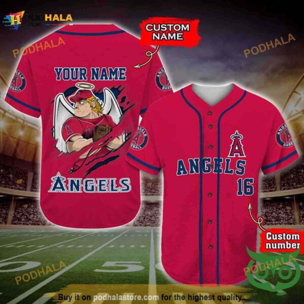 Custom Name Number Los Angeles Angels 3D Baseball Jersey Gift