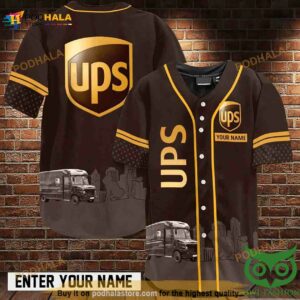 Custom Name Parcel Brown City View 3D Baseball Jersey Shirt