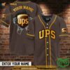 Custom Name Parcel Yellow And Brown 3D Baseball Jersey Shirt