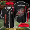 Custom Name San Francisco 49ers 3D Baseball Jersey Shirt