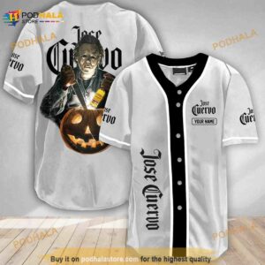 Custom Name Scary Michael Myers Pumpkin Jose Cuervo 3D Baseball Jersey