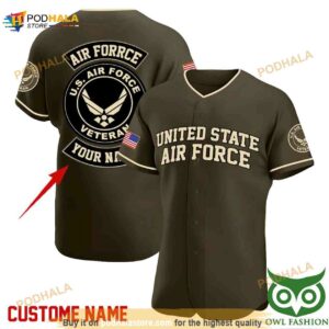 Custom Name United State Air Force 3D Baseball Jersey Shirt