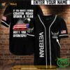 Custom Name Veteran Black 3D Baseball Jersey Shirt