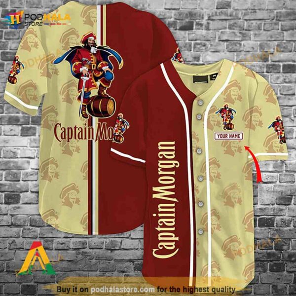 Customized Captain Morgan 3D Baseball Jersey