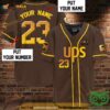 Customized Parcel Ups Brown 3D Baseball Jersey Shirt