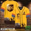 Customized Parcel Yellow 3D Baseball Jersey Shirt