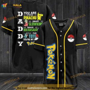 Daddy Pokemon 3D Baseball Jersey