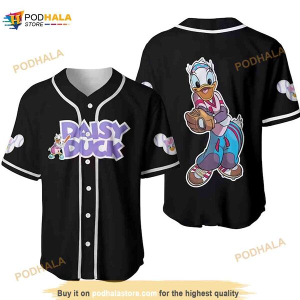 Daisy Duck The Pitcher Disney Cartoon Graphics All Over Print 3D Baseball Jersey