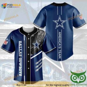 Dallas Cowboys 3D Baseball Jersey Shirt