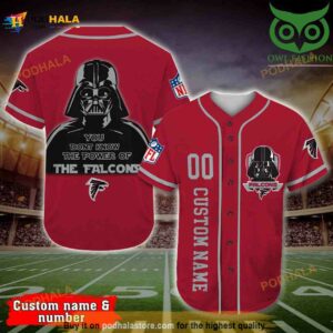 Darth Vader Star Wars Personalized Name Number Atlanta Falcons 3D Baseball Jersey Shirt