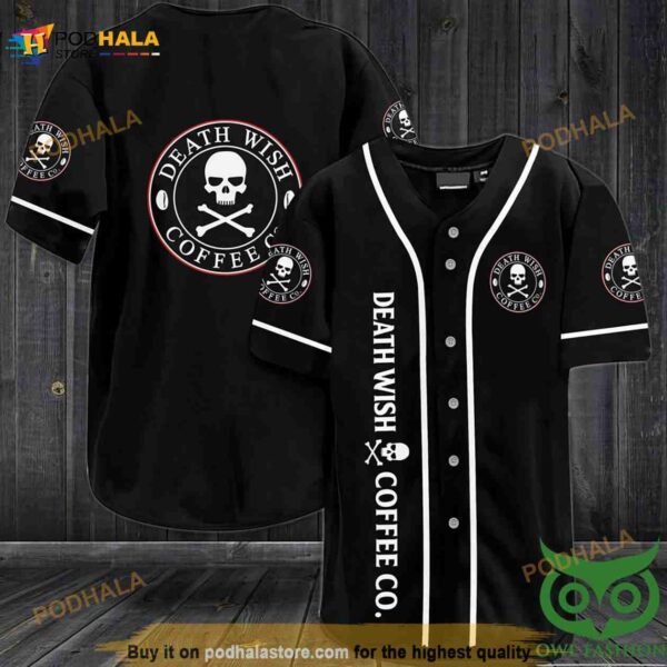 Death Wish Coffee 3D Baseball Jersey Shirt