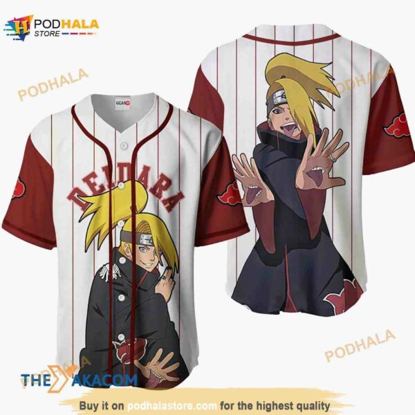 Deidara Anime Sport Style Gift Christmas For Fan 3D Baseball Jersey Shirt