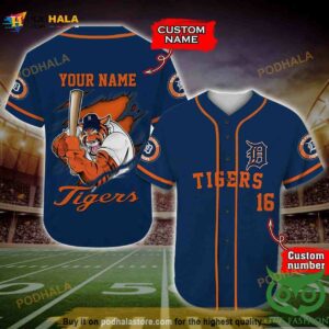 Detroit Tigers 3D Baseball Jersey Personalized Gift