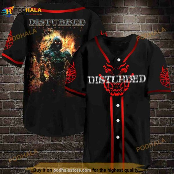 Disturbed Asylum 3D Baseball Jersey Shirt