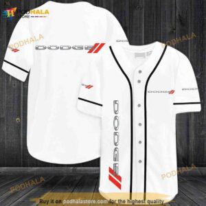 Dodge Car 3D Baseball Jersey