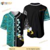 Donald Duck Pattern All Over Print 3D Baseball Jersey & Turquoise