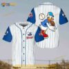 Donald Duck The Pitcher Disney Cartoon Graphics Pinstripe 3D Baseball Jersey