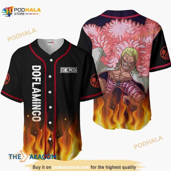 Donquixote Doflamingo Anime Gift Christmas For Fan 3D Baseball Jersey Shirt