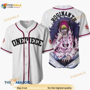 Donquixote Rosinante One Piece Anime Gift Christmas For Fan 3D Baseball Jersey Shirt