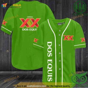 Dos Equis 3D Baseball Jersey Shirt