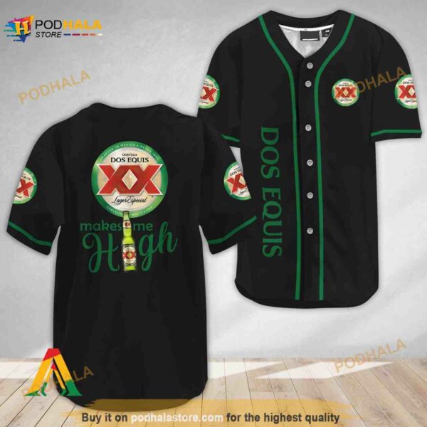 Dos Equis Make Me High 3D Baseball Jersey