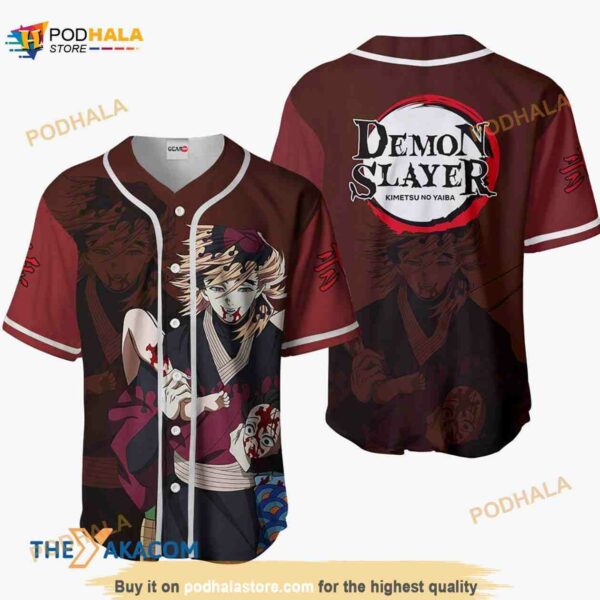 Douma Kimetsu Anime Gift Christmas For Fan 3D Baseball Jersey Shirt