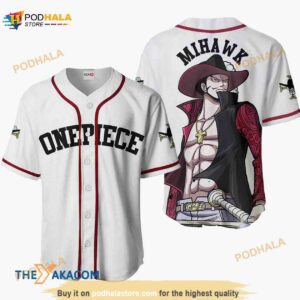 Dracule Mihawk One Piece Anime Gift Christmas For Fan 3D Baseball Jersey Shirt