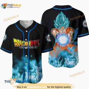 Dragon Ball Goku Saiyan Blue Anime Gift Christmas For Fan 3D Baseball Jersey Shirt