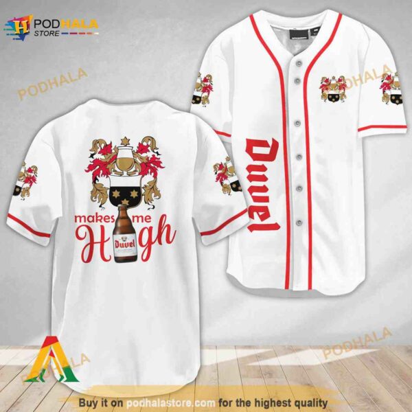 Duvel Beer Make Me High 3D Baseball Jersey