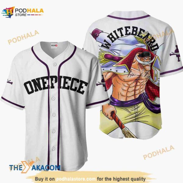 Edward Newgate One Piece Anime 3D Baseball Jersey Shirt