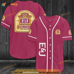 E&j Brandy All Over Print Unisex 3D Baseball Jersey – Ruby