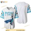 Elsa Princess Frozen All Over Print Pinstripe 3D Baseball Jersey