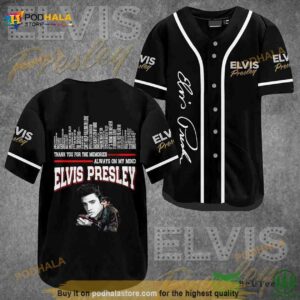 Elvis Presley Always On My Mind Songs Black 3D Baseball Jersey Shirt