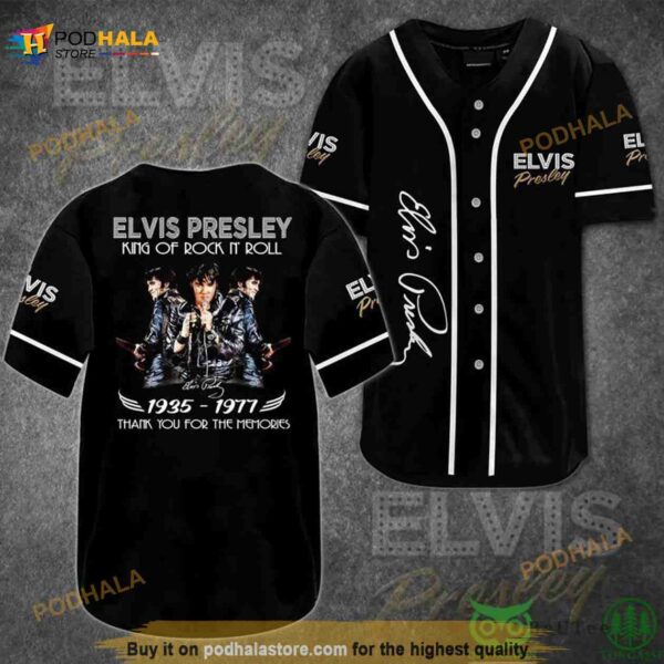 Elvis Presley Thank You For The Memories 3D Baseball Jersey Shirt