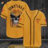 Fireball Cinnamon Whisky Skull Usa Flag Unisex 3D Baseball Jersey