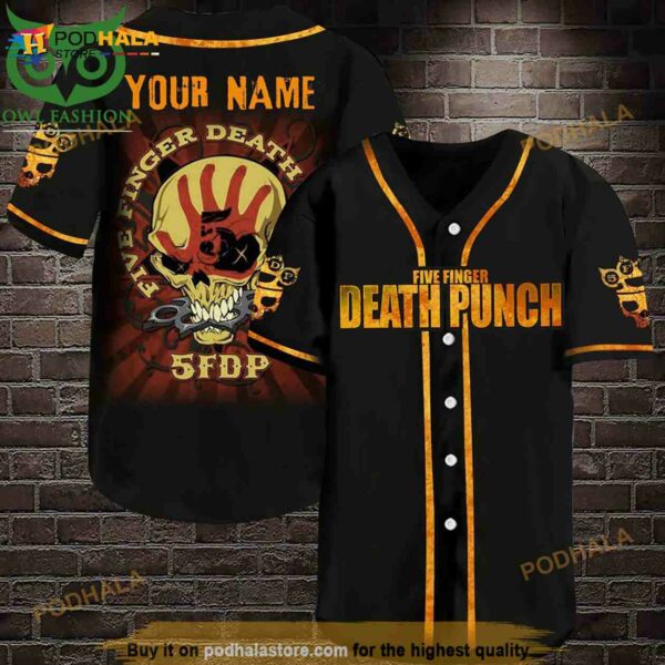 Five Finger Death Punch Personalized 3D Baseball Jersey Shirt