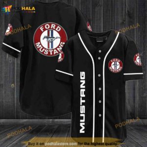 Ford Mustang Logo 3D Baseball Jersey