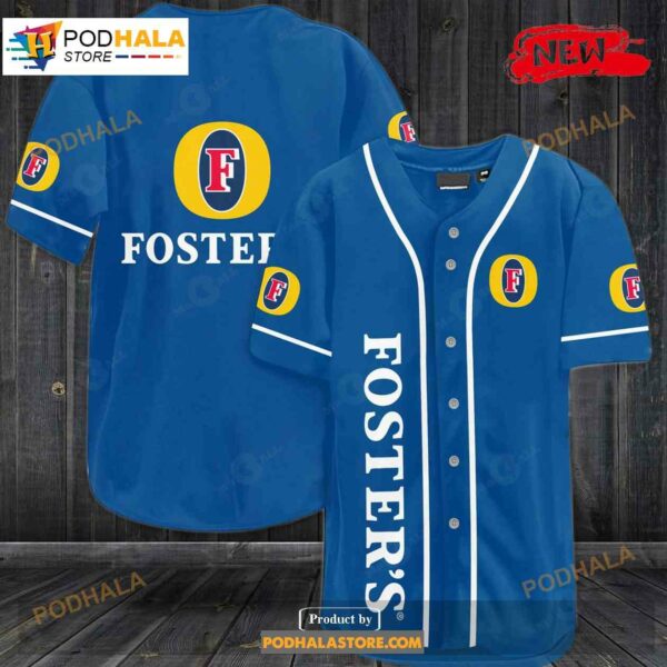 Foster’s Beer Blue Pokemon Baseball Jersey