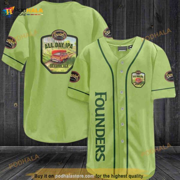 Founders Beer 3D Baseball Jersey