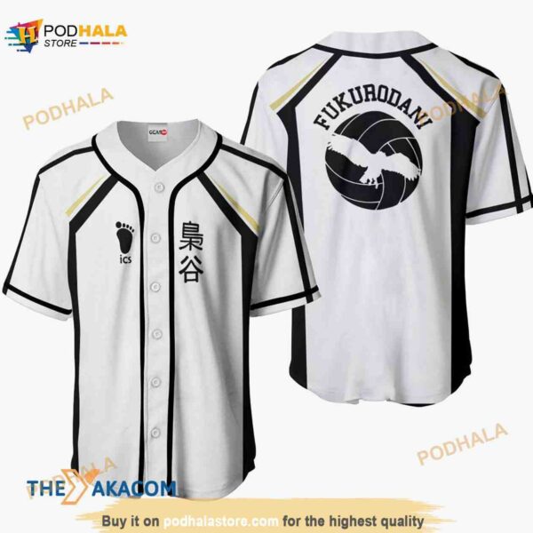 Fukurodani Haikyuu Anime 3D Baseball Jersey Shirt For Women Men