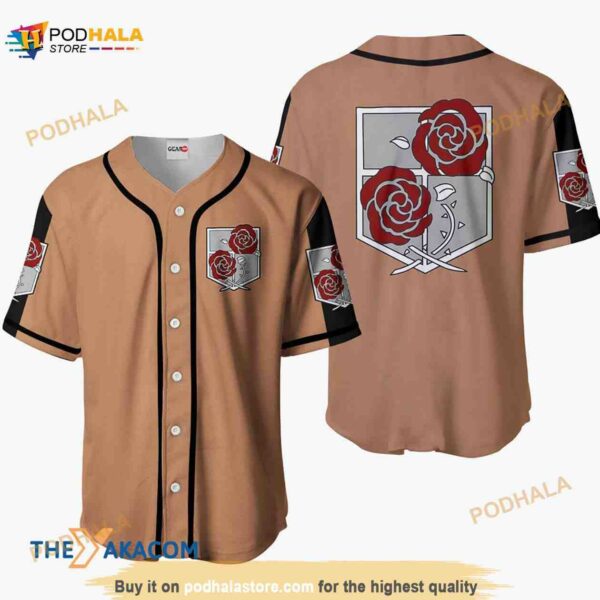 Garrison Regiment Attack On Titan Final Anime 3D Baseball Jersey