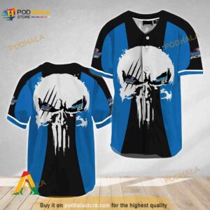 Ghost Head White Skull Natural Ice 3D Baseball Jersey