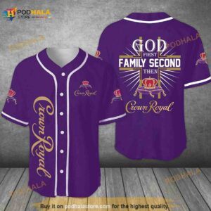 God First Family Second Then Crown Royal 3D Baseball Jersey