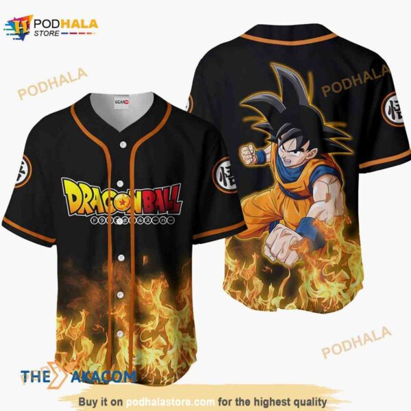 Goku Dragon Ball Anime 3D Baseball Jersey Shirt