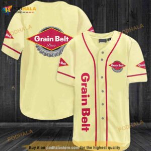 Grain Belt Beer 3D Baseball Jersey