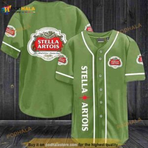 Green Stella Artois 3d Baseball Jersey