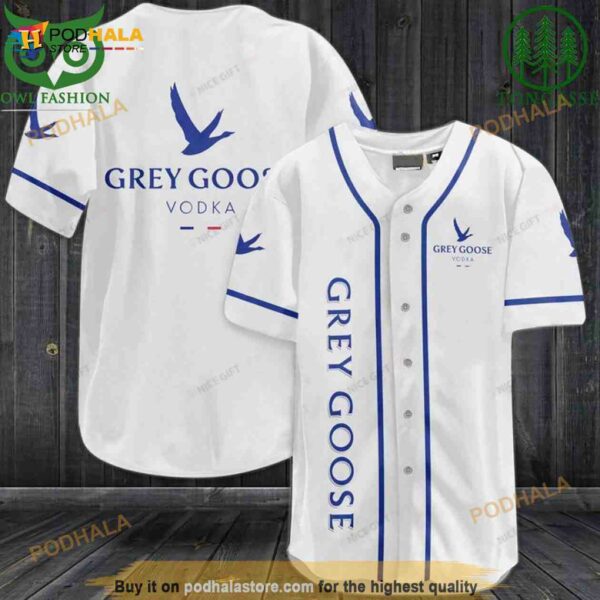 Grey Goose 3D Baseball Jersey Shirt