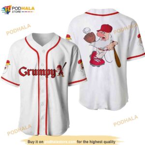 Grumpy Dwarf Snow White Disney Cartoon Unisex 3d Baseball Jersey