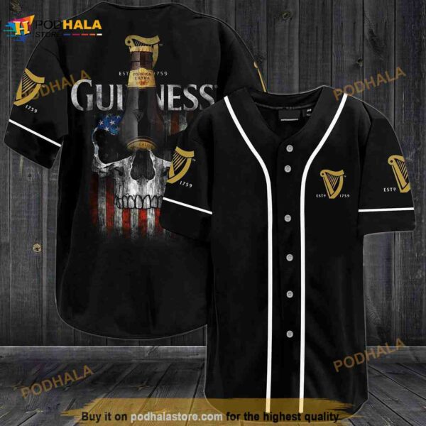 Guinness Beer  3d Baseball Jersey